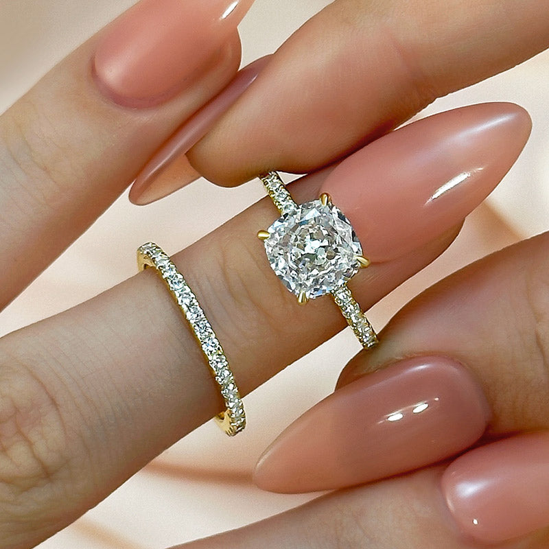 Set anelli sposa 2 pezzi | Oro