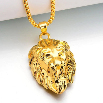 Collana con pendente leone Dominion | Oro bianco