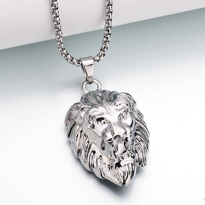 Collana con pendente leone Dominion | Oro bianco