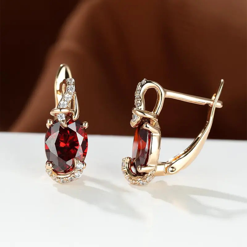 Orecchini pendenti Crimson Twilight | Oro