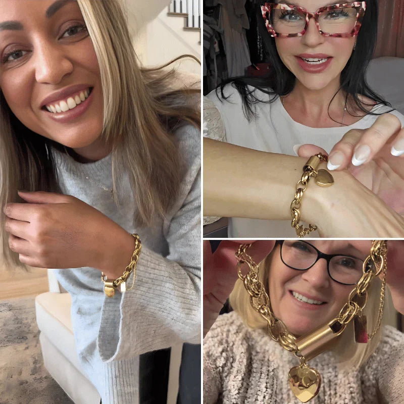 Bracciale Chunky Cuore | Oro