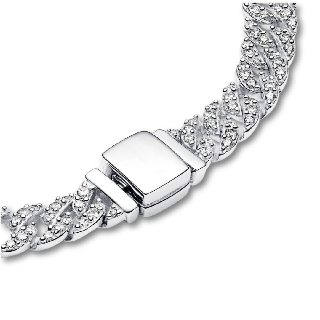 Bracciale cubano pavé | Oro