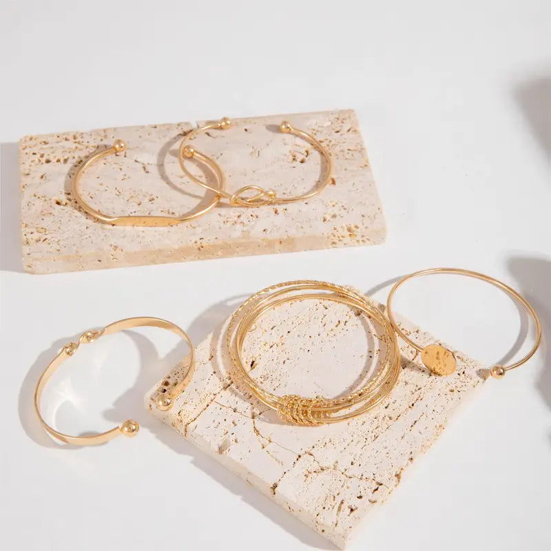 Set di bracciali Knotted Elegance | Oro