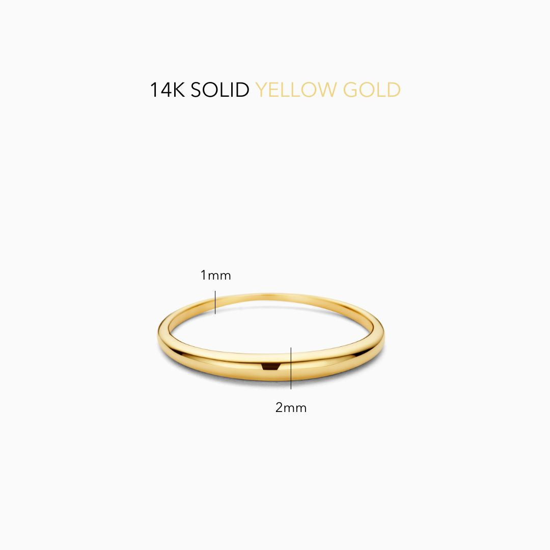 Anello a cupola sottile | Oro