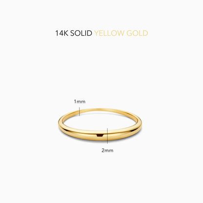 Anello a cupola sottile | Oro