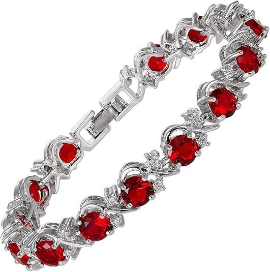 Ruby Vine Tennis Bracelet | White Gold