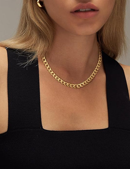 Collana a catena cubana chunky | Oro