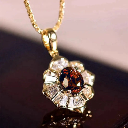 Kavella Solcrimson Necklace | Gold