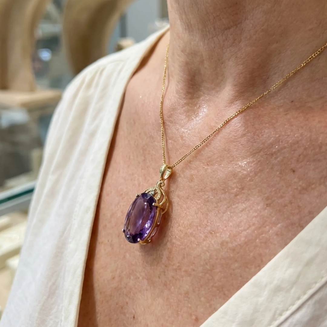 Collana Ovale Amethyst Imperial | Oro