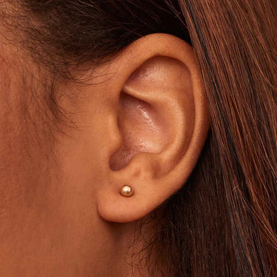 Orecchini a lobo "Have a ball" | Oro bianco