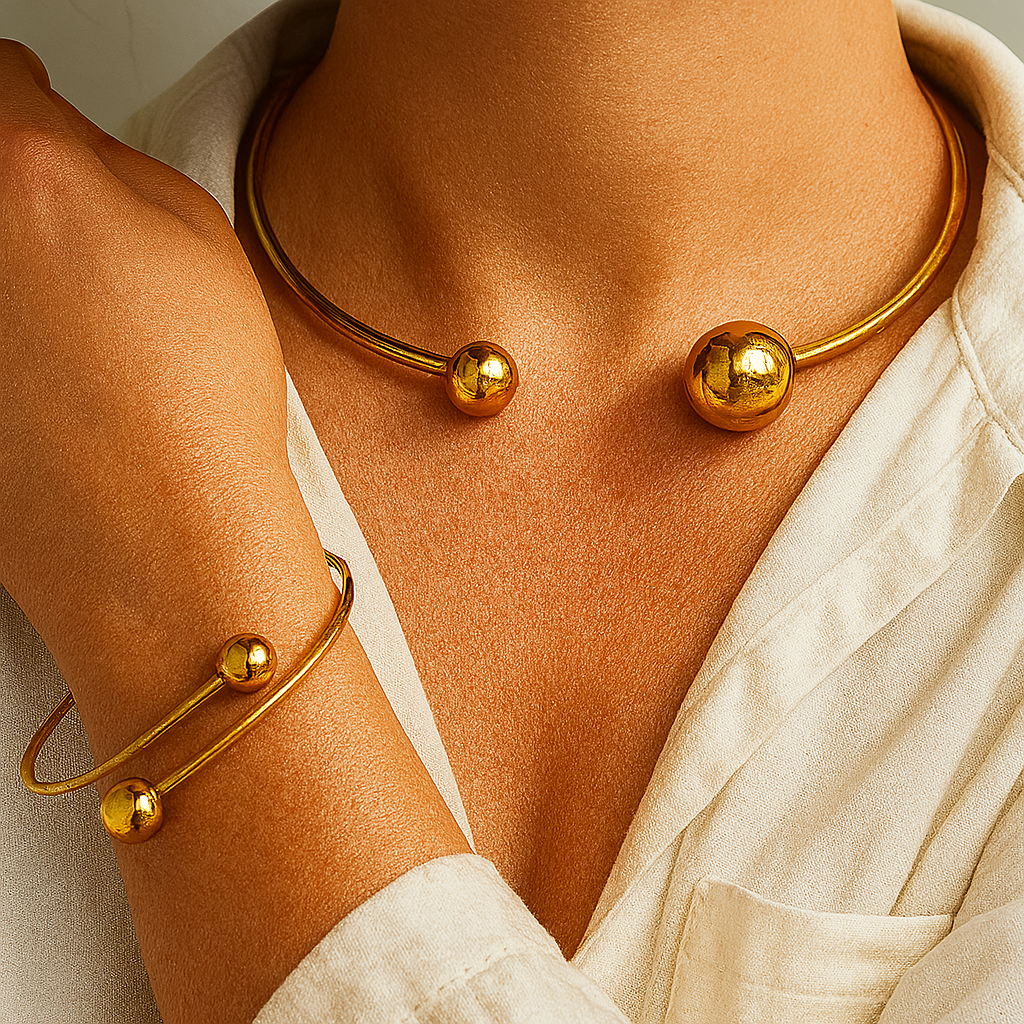 Set collana e bracciale Glow Minimalist | Oro
