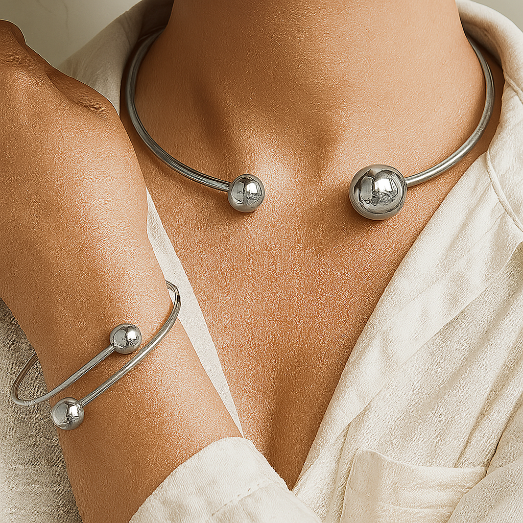 Set collana e bracciale Glow Minimalist | Oro