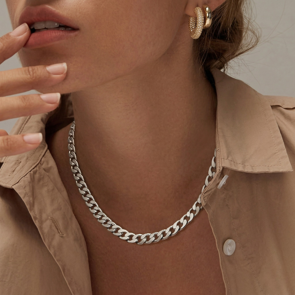 Collana a catena cubana chunky | Oro