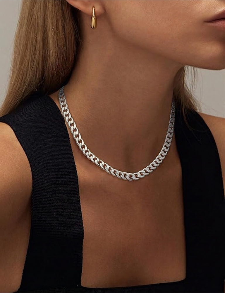 Collana a catena cubana chunky | Oro