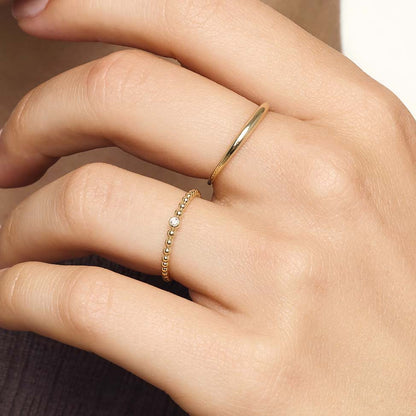 Anello a cupola sottile | Oro