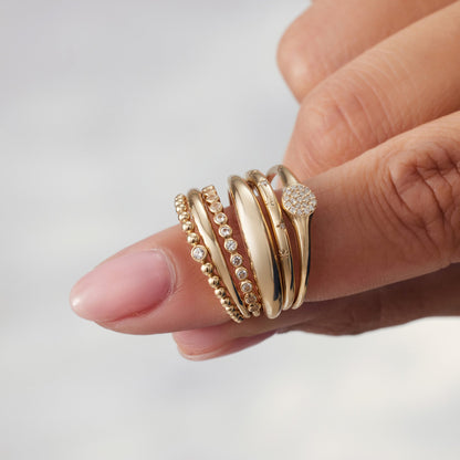 Anello a cupola sottile | Oro