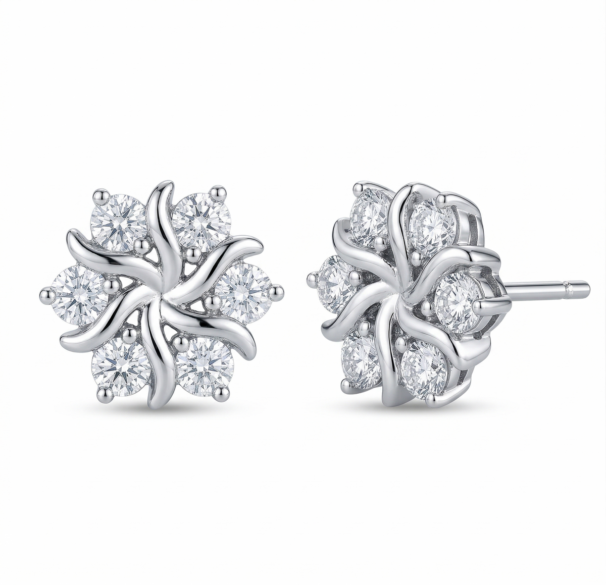 Camille Earrings | White gold