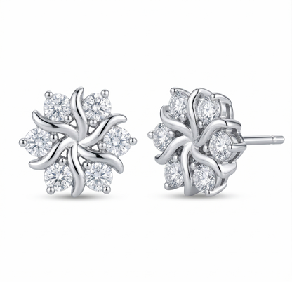 Camille Earrings | White gold