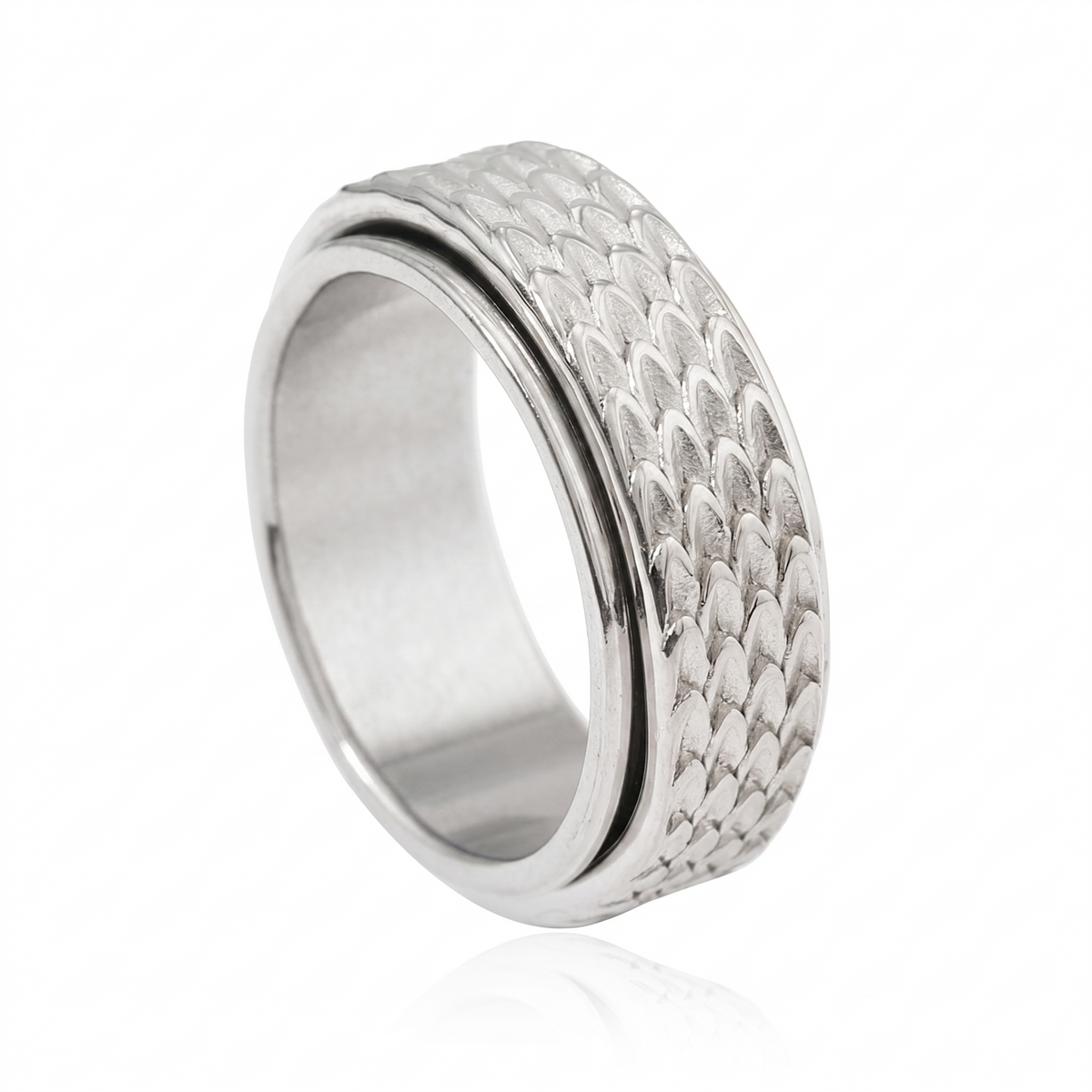 Toren Scale Spinner Ring | Gold