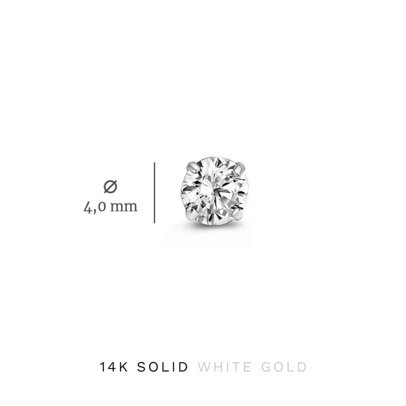 Set di orecchini Dara Brillane con pietre | Oro bianco