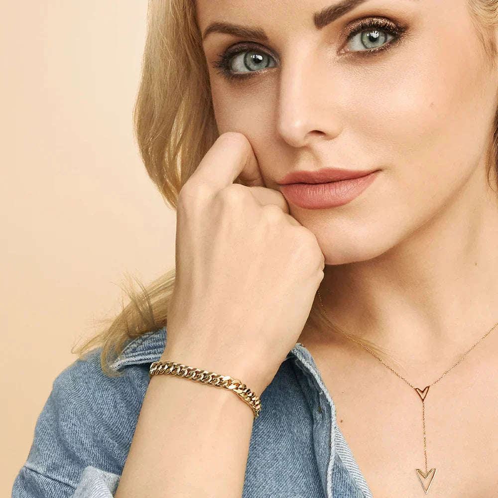 Bracciale cubano in oro da collezione