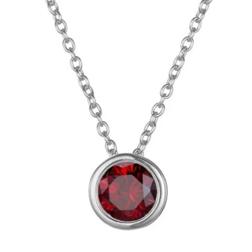 Lunaria Gemmara Birthstone Necklace | White Gold