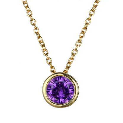 Lunaria Gemmara Birthstone Necklace | Gold