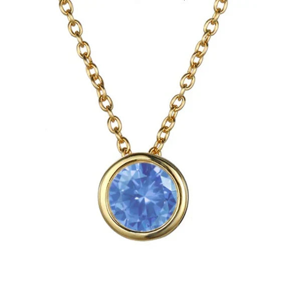 Lunaria Gemmara Birthstone Necklace | Gold