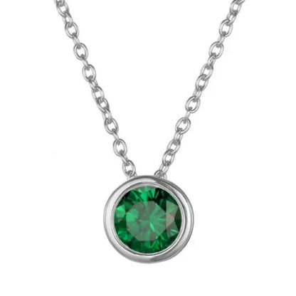 Lunaria Gemmara Birthstone Necklace | White Gold