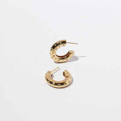 Orecchini a cerchio Cosmic | Oro