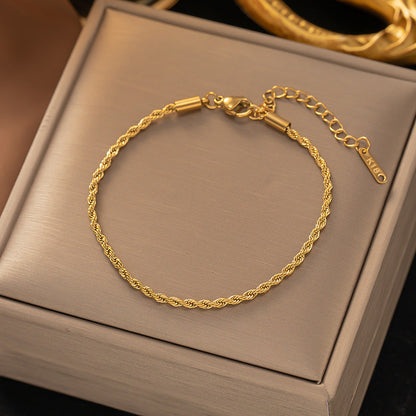 Bracciale a catena ritorta | Oro
