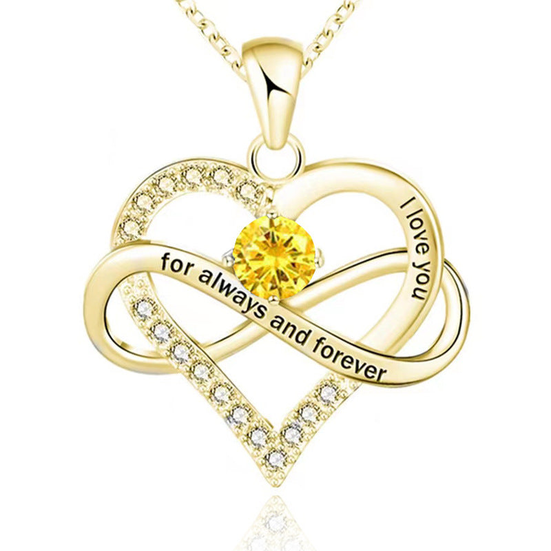 Collana con pietra del mese di nascita Always and Forever