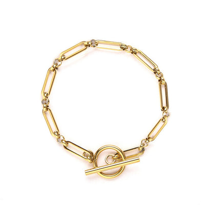 Bracciale a catena con chiusura a T | Oro