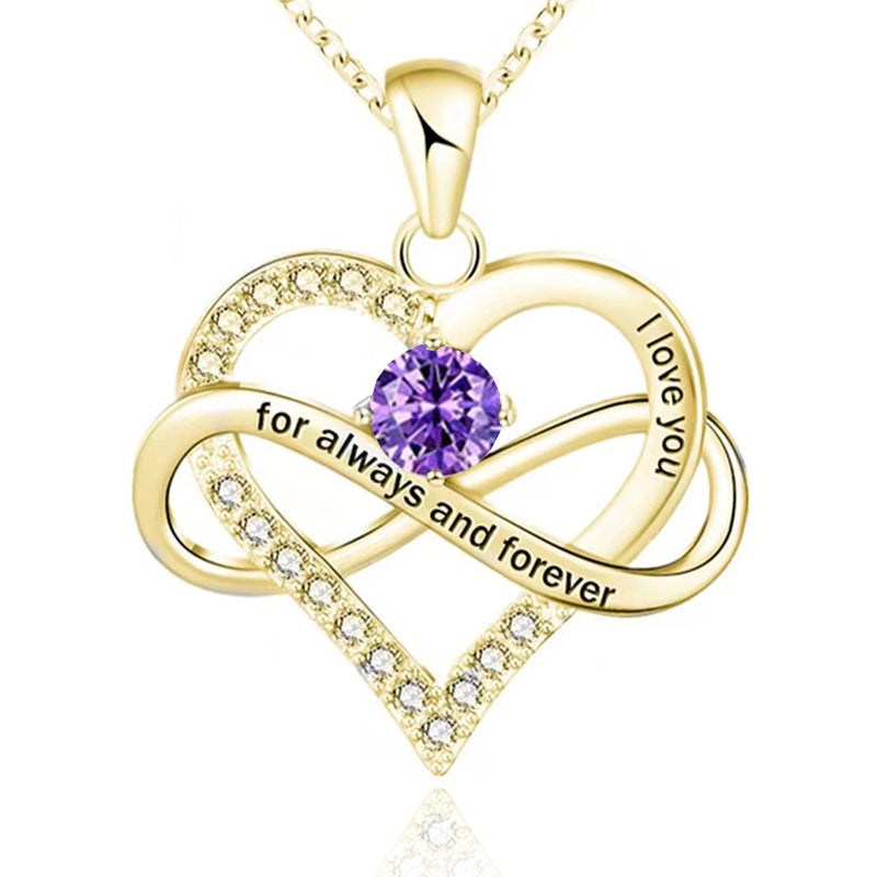 Collana con pietra del mese di nascita Always and Forever