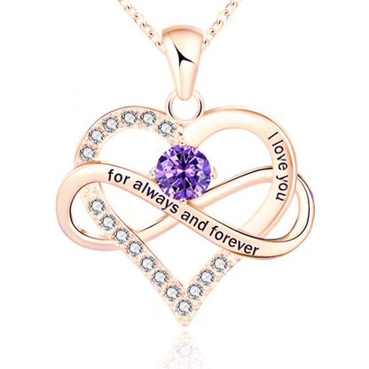 Collana con pietra del mese di nascita Always and Forever