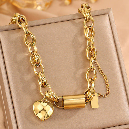 Collana a catena Heartened | Oro