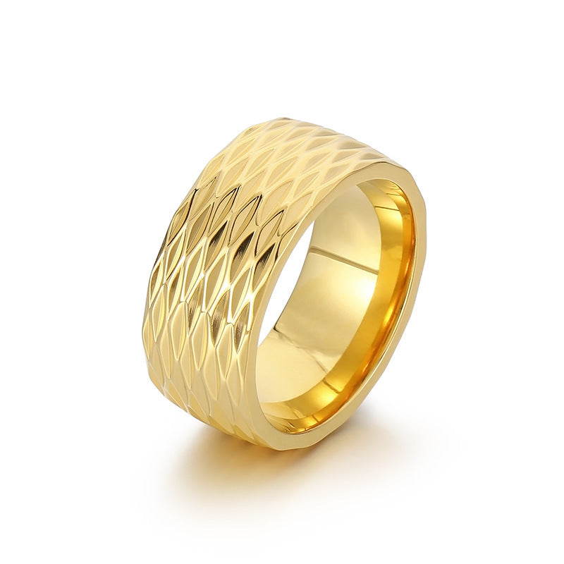 Anello a fascia Kaelis Grid | Oro
