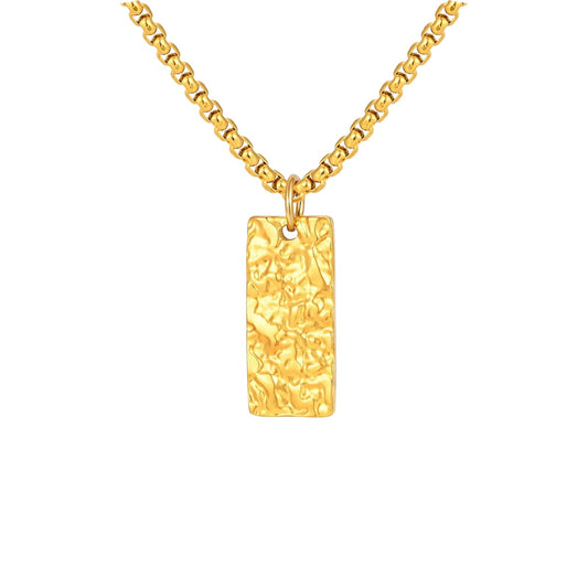 Collana a barra martellata Ziven | Oro