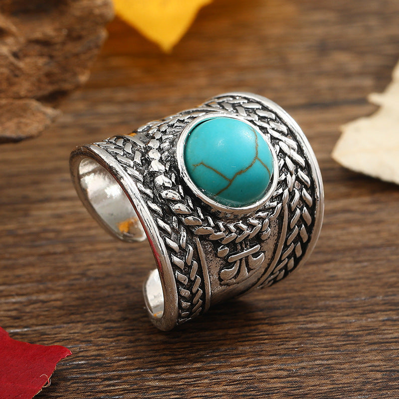 Ravik Stone Open Ring | White Gold