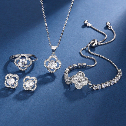 Set charm Aria Clover | Oro bianco