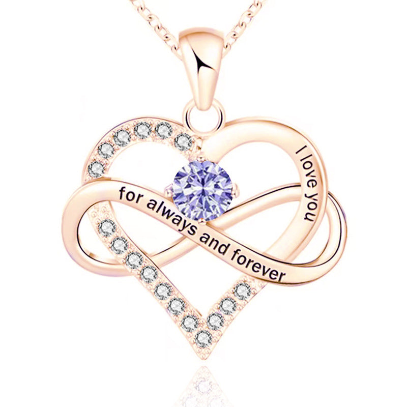 Collana con pietra del mese di nascita Always and Forever