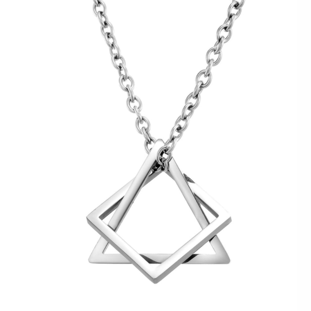 Collana con pendente Zevran Axis | Oro bianco