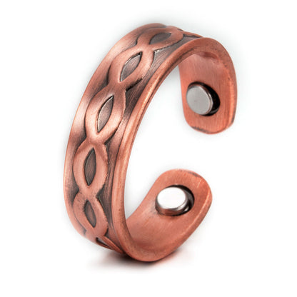 Anello Amelie in rame a traliccio