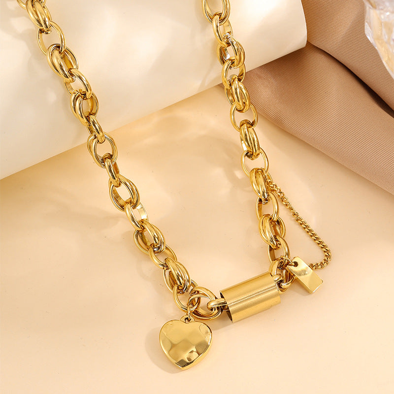 Collana a catena Heartened | Oro