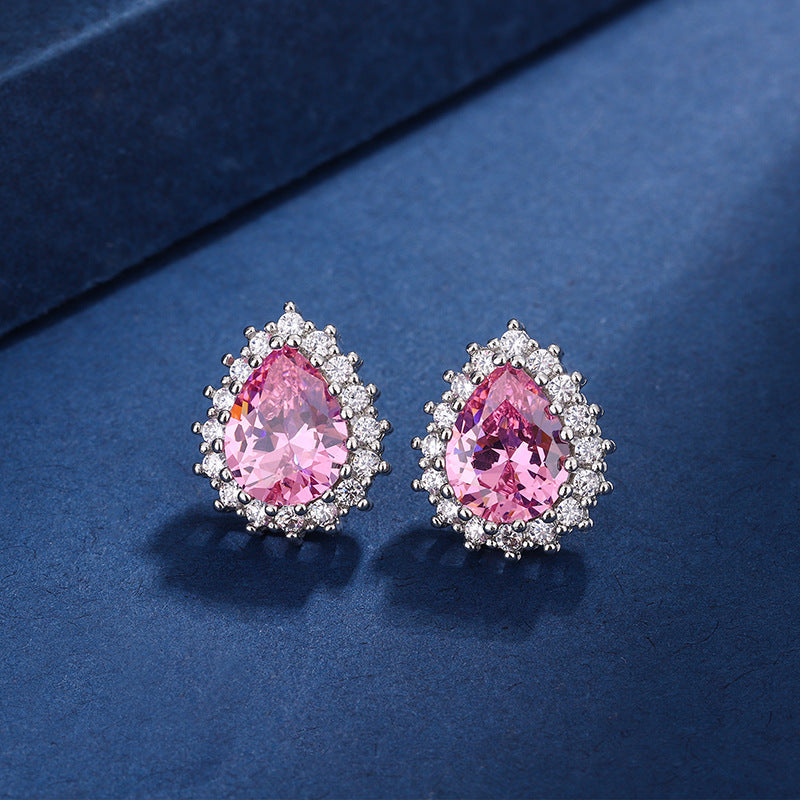 Set Aria Teardrop Rosa | Oro Bianco