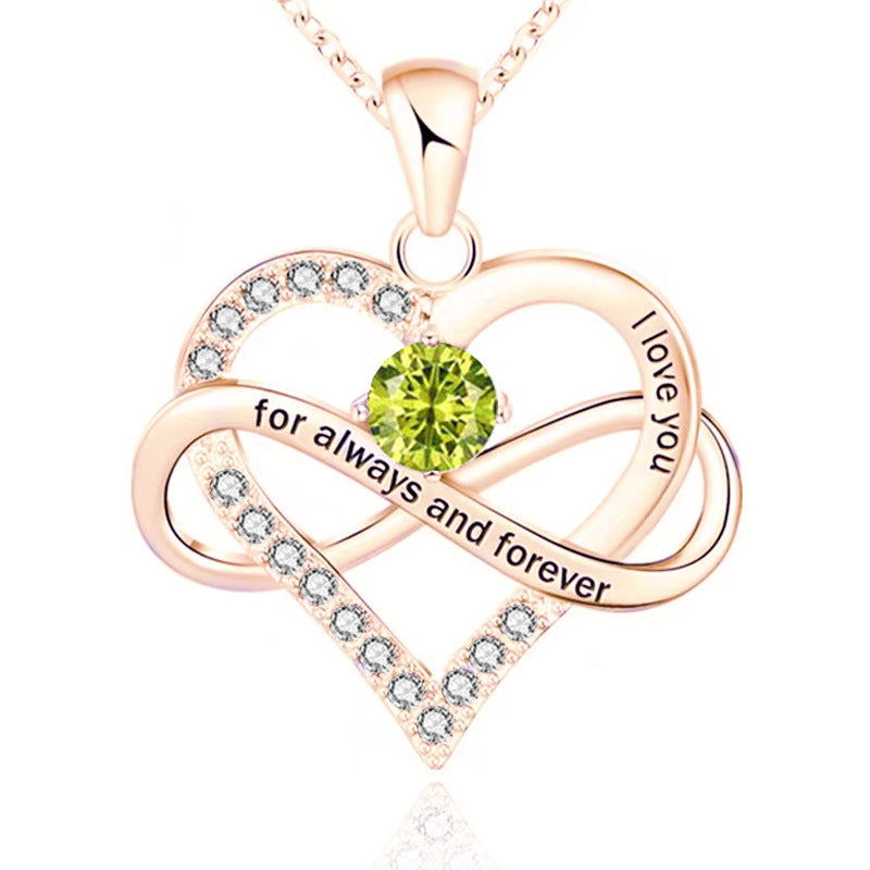 Collana con pietra del mese di nascita Always and Forever