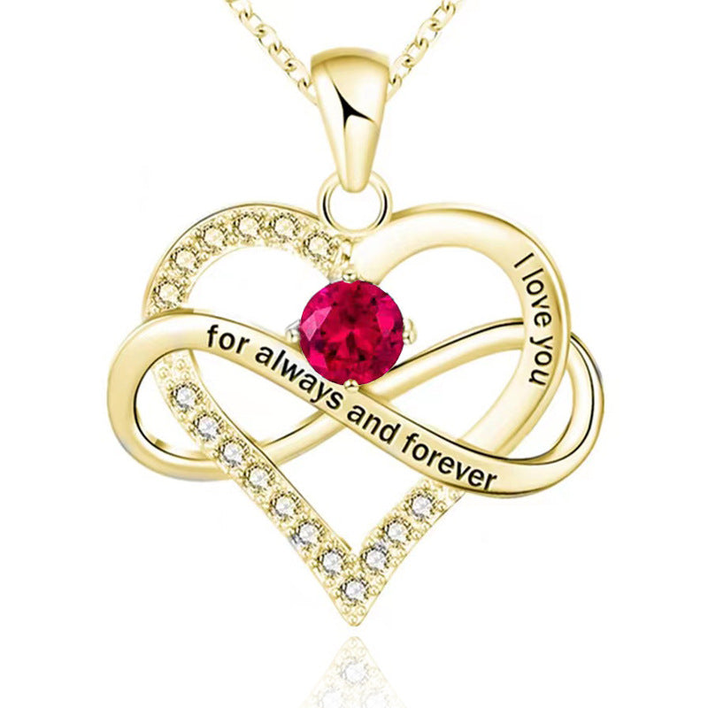 Collana con pietra del mese di nascita Always and Forever