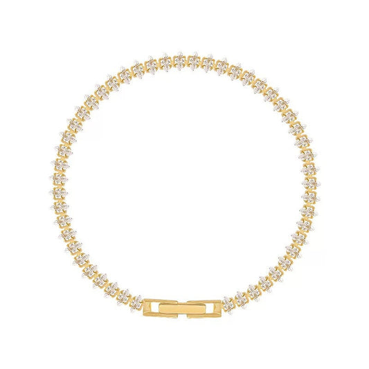 Vionelle Marquise Tennis Bracelet | Gold