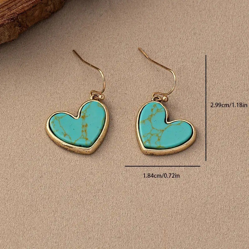 Orecchini Turquoise Love | Oro rosa