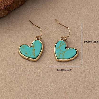 Orecchini Turquoise Love | Oro rosa